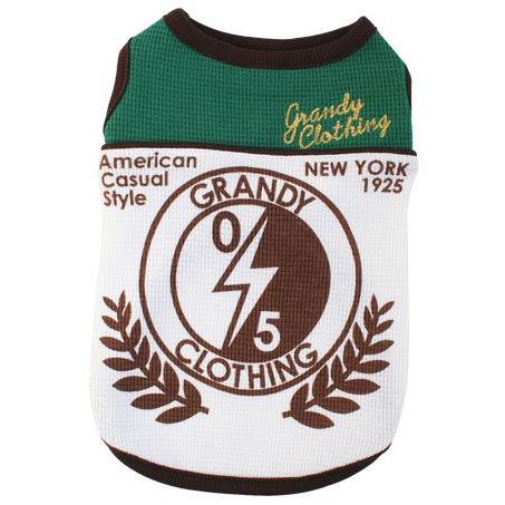 犬の服 春 夏 新作 ワッフル切替タンク グリーン grandy グランディ 大型犬 対応 タンクトップ 洋服 アウトレット |  | 01