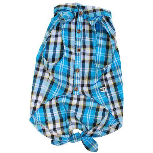 犬の服 春 夏 新作 チェックシャツ ブルー grandy グランディ 洋服 ドッグウェア |  | 02