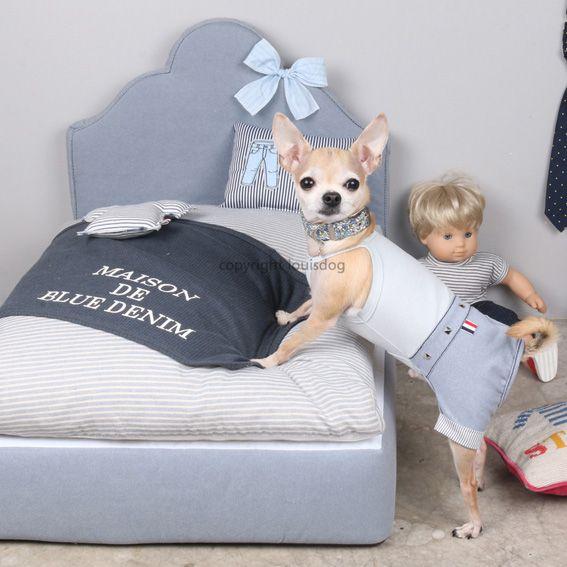 犬のベッド ルイスドッグ French Bed Blue Denim LouisDog 【公式通販】