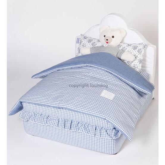 犬のベッド ルイスドッグ Egyptian Cotton Bed Blue Louisdog_1