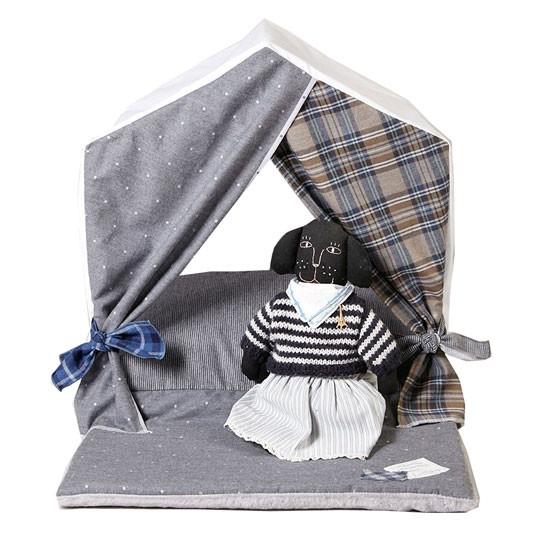 犬のベッド ルイスドッグ Egyptian Cotton Peekaboo Beige&Blue Plaid Louisdog_1