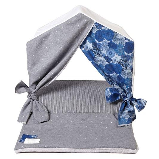 犬のベッド ルイスドッグ Egyptian Cotton Peekaboo Blue Flowers Louisdog_1