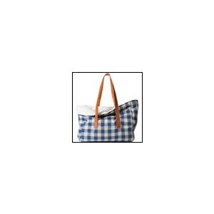 犬のキャリーバッグ ルイスドッグ Viva Bag Linen インディゴチェック LouisDog