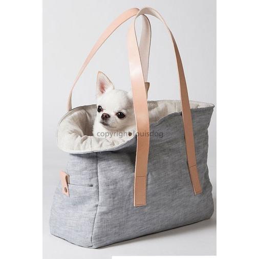 犬のキャリーバッグ ルイスドッグ Viva Bag Linen ベージュヘリングボーン LouisDog 横幅 奥行 高さ ルイスドッグ