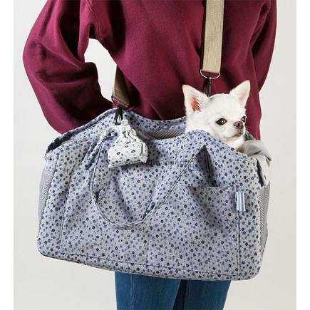 犬のキャリーバッグ ルイスドッグ Tote Bag インディゴギンガム LouisDog ルイスドッグ 横幅 奥行 高さ
