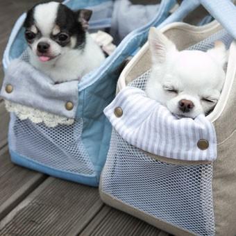 犬のキャリーバッグ ルイスドッグ Tote Bag Lin n Den Natural Linen Louisdog｜ciera｜03