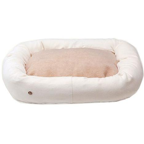 オーガニックコットン 犬のベッド 秋冬 あったか ベロア×綿毛布 スクエアベッド キナリ ミュッター mutterの画像