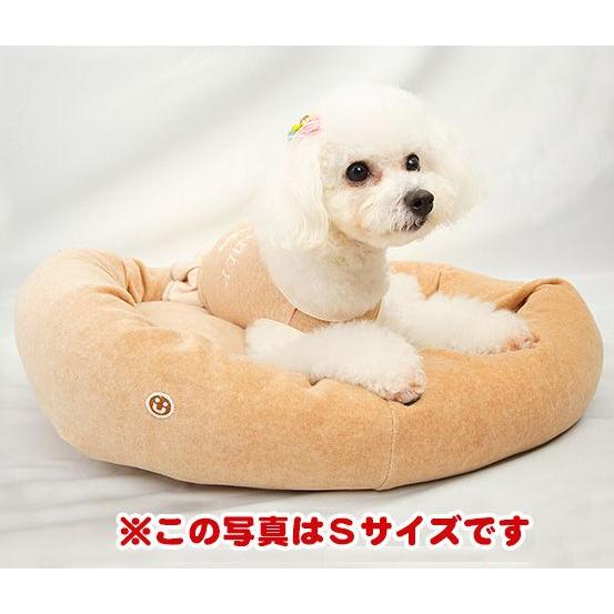 オーガニックコットン 犬のベッド 秋冬 あったか ベロア×綿毛布 スクエアベッド ブラウン ミュッター mutterの画像