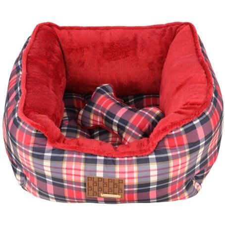 犬のベッド PUPPIA パピア BARRINGTON BED レッドの画像