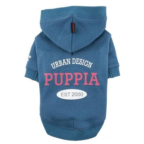 犬の服 秋 冬 新作 PUPPIA パピア U-PUP ダークブルー パーカー 洋服 ドッグウェア｜ciera｜02