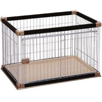 犬用サークル トレー付きプリントサークル TPS-960 シルバー/ブラウン アイリスオーヤマ cm