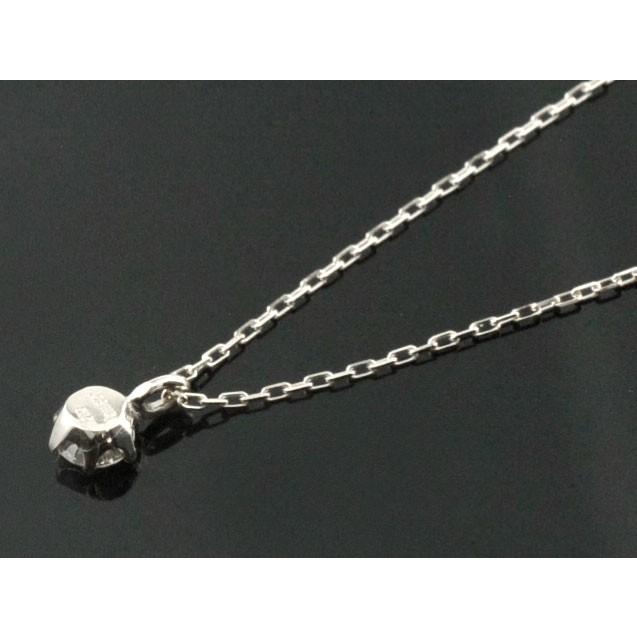 ダイヤモンド ネックレス レディース K18 一粒 ホワイトゴールド ペンダント 華奢 シンプル 18金 人気 クリスマスの画像