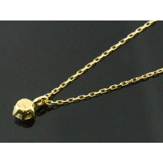 ネックレス K18 18金 ダイヤモンド 0.10ct 一粒 ペンダント レディース 