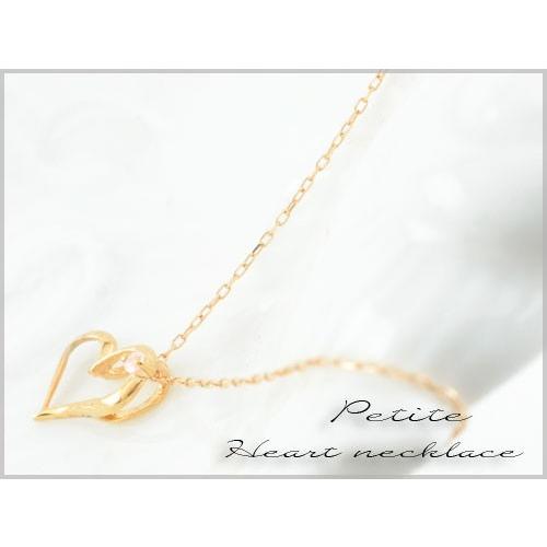 18金 ネックレス ハート サファイア ピンクサファイア k18 ペンダント