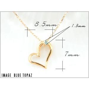 18金 ネックレス ハート ピンクトルマリン レディース k18 18k ピンク