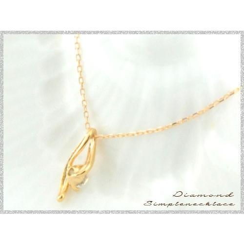ネックレス レディース  18金 ダイヤモンド 一粒  k18 18k ピンクゴールドk18 0.1ct ダイヤモンドペンダント 華奢 ペンダント シンプル 1粒  人気  ホワイトデーの画像