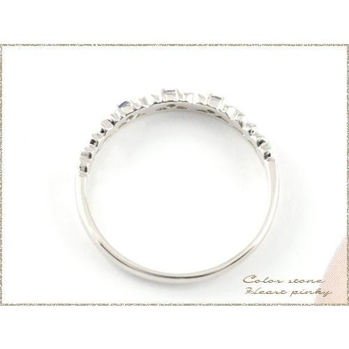 10k リング アクアマリン ハート指輪 ゴールド ピンキーリング k10