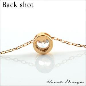 ネックレス レディース ダイヤモンド  k10  0.1ct ピンクゴールドk10 ダイヤモンドネックレス ペンダント ダイヤハート 10k 一粒 人気  ホワイトデーの画像