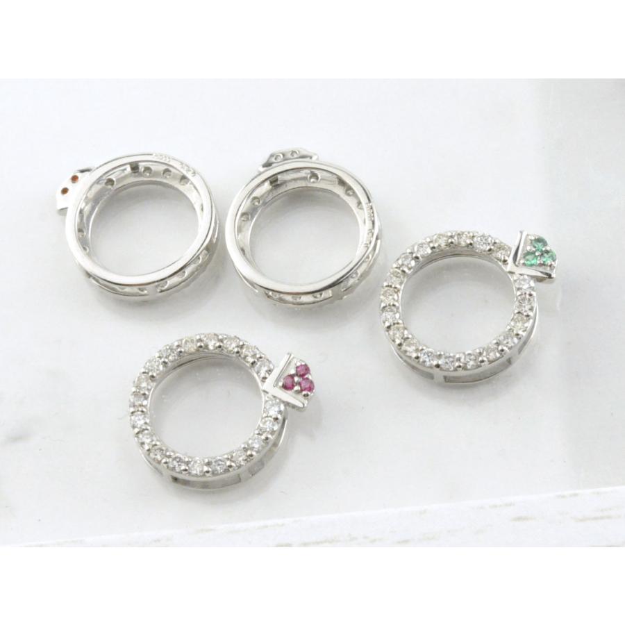 レディース ネックレス k18 ベビーリング ダイヤモンド プラチナ 誕生石 天然石 ゴールド 18k 18金 pt900 首飾り カラーストーン 選べる宝石 かわいい 誕生祝の画像