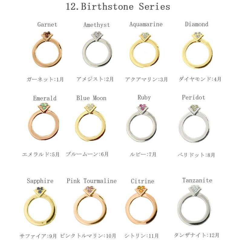 レディース ネックレス k18 ベビーリング ダイヤモンド プラチナ 誕生石 天然石 ゴールド 18k 18金 pt900 首飾り カラーストーン 選べる宝石 かわいい 誕生祝の画像