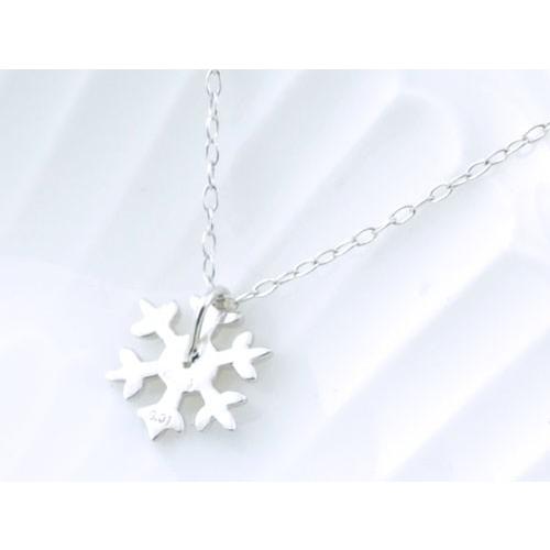 ネックレス レディース ダイヤモンド 10金 k10 雪 結晶 モチーフ 