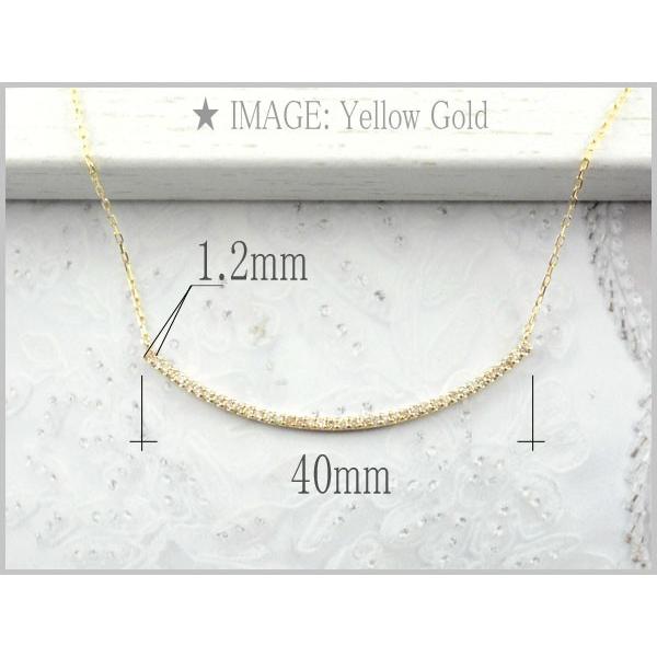 ネックレス ダイヤモンド 10金 ネックレス ペンダント イエローゴールドk10 ダイヤ 10k カーブ0.20ct 華奢 シンプル レディース 人気  ホワイトデーの画像