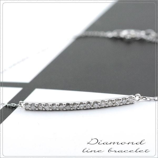 ブレスレット ダイヤモンド シンプル ライン レディース ブレス ラインブレスレット チェーン ホワイトゴールドk10 10k 10金 ブレス 華奢 クリスマス