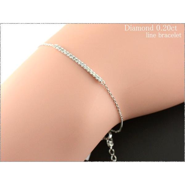 ブレスレット ダイヤモンド シンプル ライン レディース ブレス ラインブレスレット チェーン ホワイトゴールドk18 18k 18金 ブレス 華奢  クリスマスの画像
