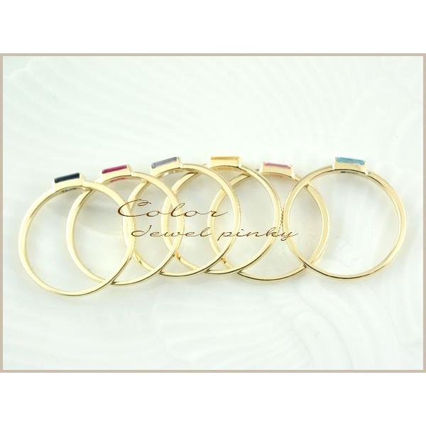 ピンキーリング レディース アメジスト K18 バケットカット ホワイトゴールド 18金 華奢 指輪 2月誕生石 クリスマス