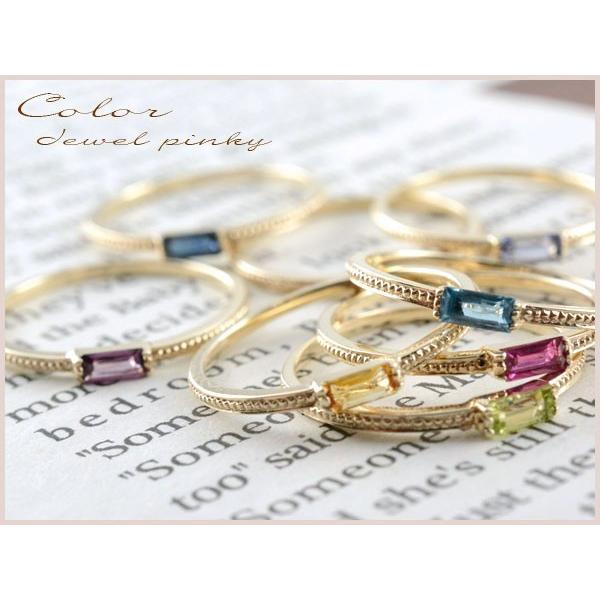 ピンキーリング レディース アメジスト K18 バケットカット ホワイトゴールド 18金 華奢 指輪 2月誕生石 クリスマス