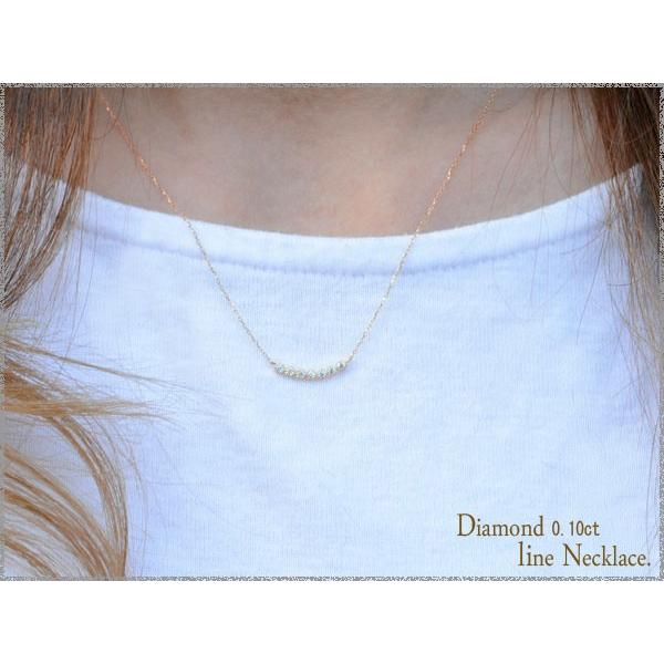 ネックレス レディース ダイヤモンド  18金 ペンダント ピンクゴールドk18 ダイヤ 18k 0.10ct  華奢 シンプル  人気  ホワイトデーの画像