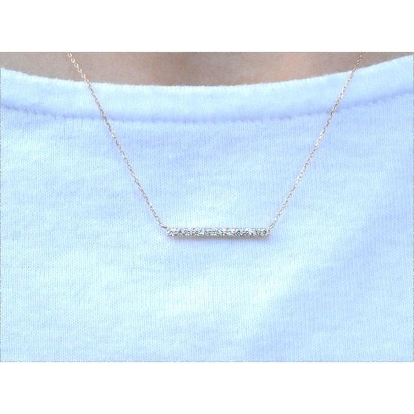 ネックレス レディース ダイヤモンド  18金 ペンダント ホワイトゴールドk18 ダイヤ 18k 0.20ct  華奢 シンプル  人気  ホワイトデーの画像