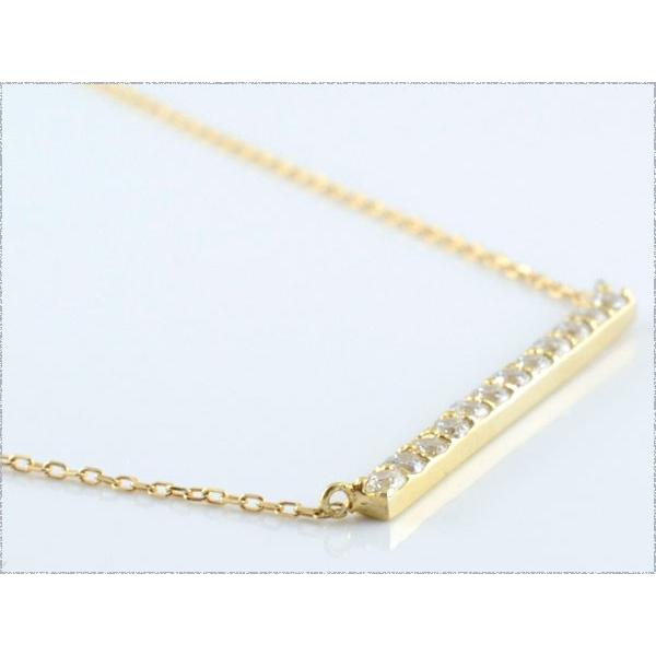ネックレス レディース  ダイヤモンド 18金 ペンダント イエローゴールドk18 ダイヤ 18k 0.20ct  華奢 シンプル  人気  ホワイトデーの画像