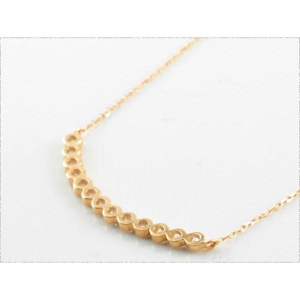 ダイヤモンド ネックレス 18金 ペンダント ピンクゴールドk18 ダイヤ 18k 0.20ct  華奢 シンプル レディース 人気  ホワイトデーの画像