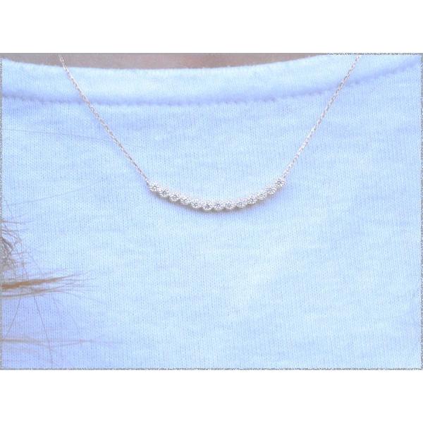 ダイヤモンド ネックレス 18金 ペンダント ホワイトゴールドk18 ダイヤ 18k 0.20ct  華奢 シンプル レディース 人気  ホワイトデーの画像