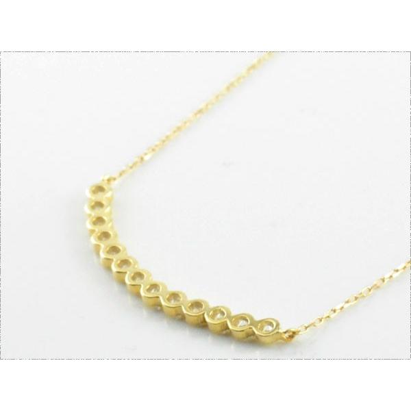 ネックレス レディース ダイヤモンド  18金 ペンダント イエローゴールドk18 ダイヤ 18k 0.20ct  華奢 シンプル  人気  ホワイトデーの画像