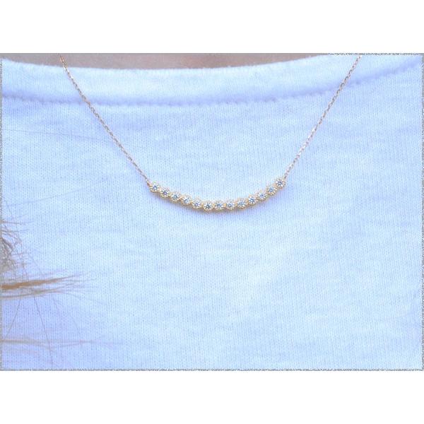 ネックレス レディース ダイヤモンド  18金 ペンダント イエローゴールドk18 ダイヤ 18k 0.20ct  華奢 シンプル  人気  ホワイトデーの画像
