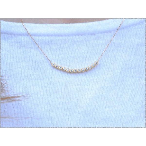 ダイヤモンド ネックレス 18金 ペンダント イエローゴールドk18 ダイヤ 18k 0.20ct  華奢 シンプル レディース 人気  ホワイトデーの画像