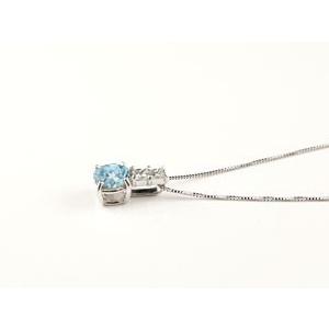 ダイヤモンド ネックレス 18金 ブルートパーズ ダイヤ ダイヤネックレス k18 ホワイトゴールドk18 ダイヤ 18k  ペンダント レディース 人気  クリスマスの画像