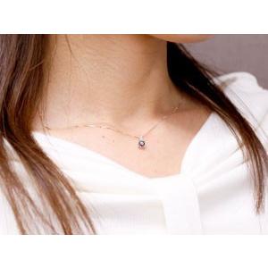 プラチナ ネックレス レディース Pt900 タンザナイト ダイヤモンド ペンダント 12月誕生石 ダイヤネックレス 華奢 シンプル 誕生日 プレゼント クリスマスの画像