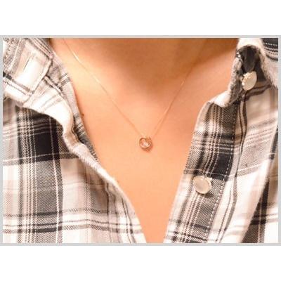 ダイヤモンド ネックレス 18金 一粒ダイヤ ダイヤネックレス k18 ピンクゴールドk18 18k 一粒 1粒 ペンダント レディース 人気  クリスマスの画像