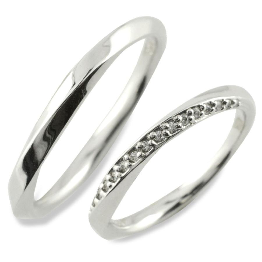 ペアリング 2本セット シルバー キュービック リング sv925 シンプル デザインリング シルバー925 結婚指輪 エンゲージリング レデース クリスマス