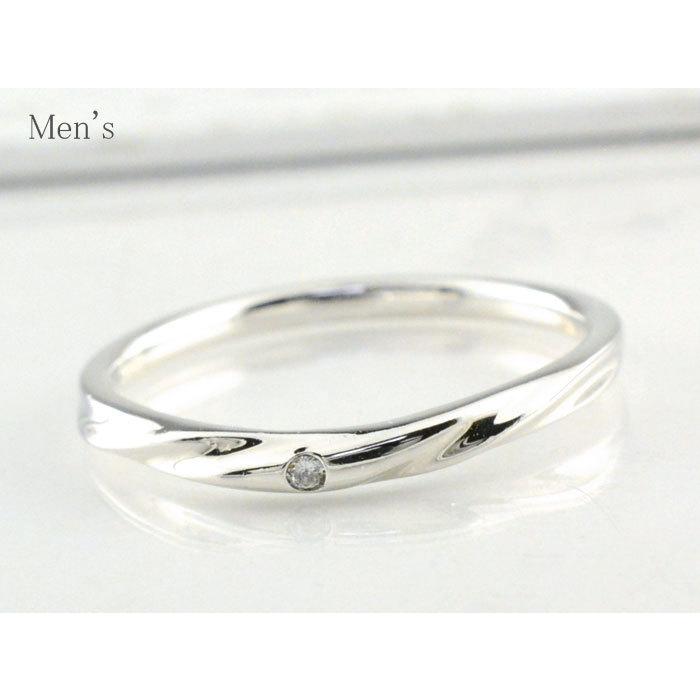 結婚指輪 10金 シンプル ダイヤモンドリング ペアリング 指輪 リング ダイヤモンド ホワイトゴールドk10 デザインリング 10k エンゲージリング  クリスマスの画像