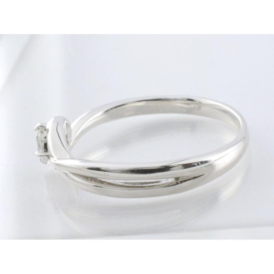リング レディース 10金 婚約指輪 一粒 クロス 指輪 ホワイトゴールドk10 ダイヤモンド 10k k10 ウエーブ ダイヤ  クリスマスの画像