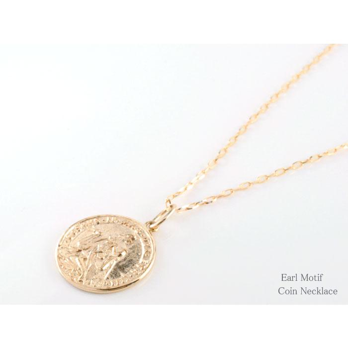 コイン ネックレス レディース 18金 ピンクゴールドk18 コインモチーフネックレス 18k 18金 ペンダント シンプル 地金ネックレス 上品 華奢 人気 記念日 ギフトの画像