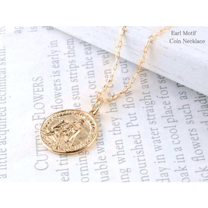 コイン ネックレス レディース 18金 ピンクゴールドk18 コインモチーフネックレス 18k 18金 ペンダント シンプル 地金ネックレス 上品 華奢 人気 記念日 ギフトの画像