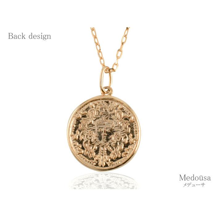 コイン ネックレス メンズ 18金 ピンクゴールド k18 コインモチーフネックレス 18k ペンダント 地金 シンプル 上品 人気 ギフト 記念日 硬貨 ジュエリーの画像