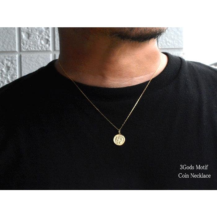 メンズ コイン ネックレス k18 イエローゴールドk18 コインモチーフネックレス 18k 18金 ペンダント シンプル 地金 上品 華奢 人気 記念日 硬貨の画像