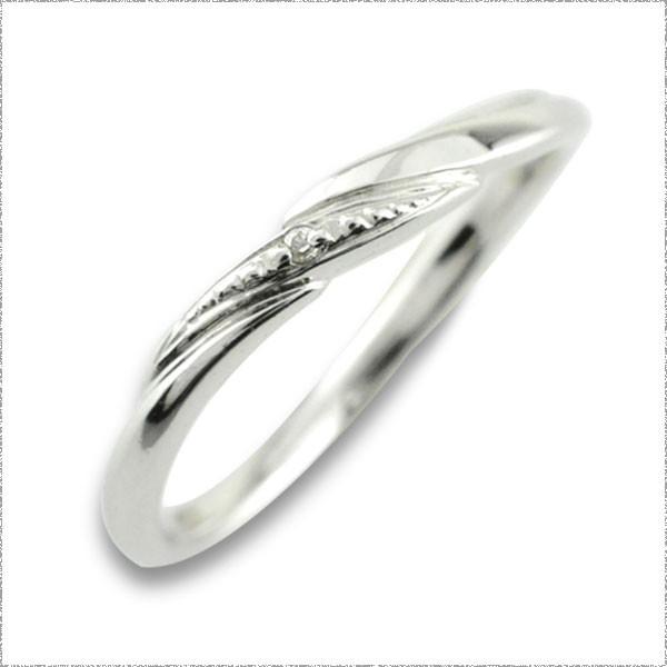 ペアリング 結婚指輪 2本セット レディース メンズ 10金 K10 ダイヤモンド ホワイトゴールド ペア 婚約指輪 マリッジリング 0.01ct シンプル プレゼント ギフトの画像