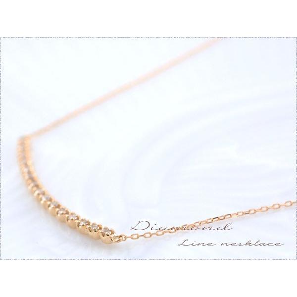 K18 ダイヤモンド ネックレス レディース 18金 ペンダント ピンクゴールド ダイヤ 0.1ct 華奢 シンプル ダイヤネックレス 18K プレゼント クリスマスの画像